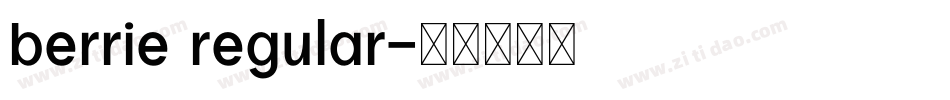 berrie regular字体转换